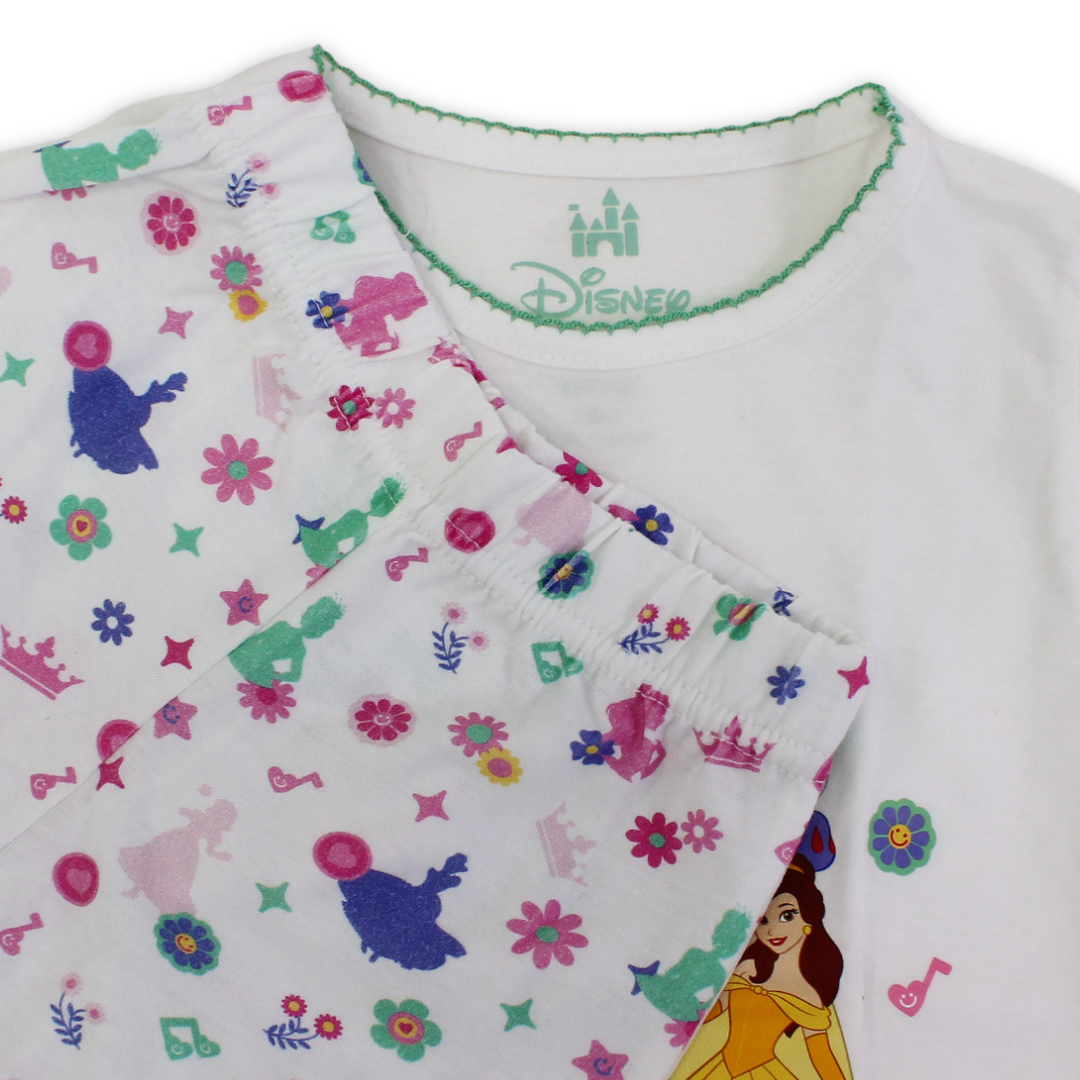 Baby Girls Cotton Pajama – Princess Print
