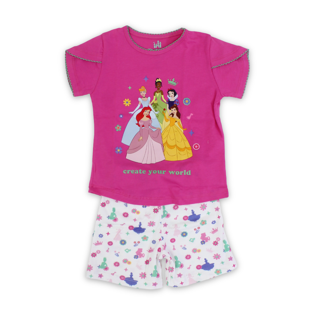 Baby Girls Cotton Pajama – Princess Print