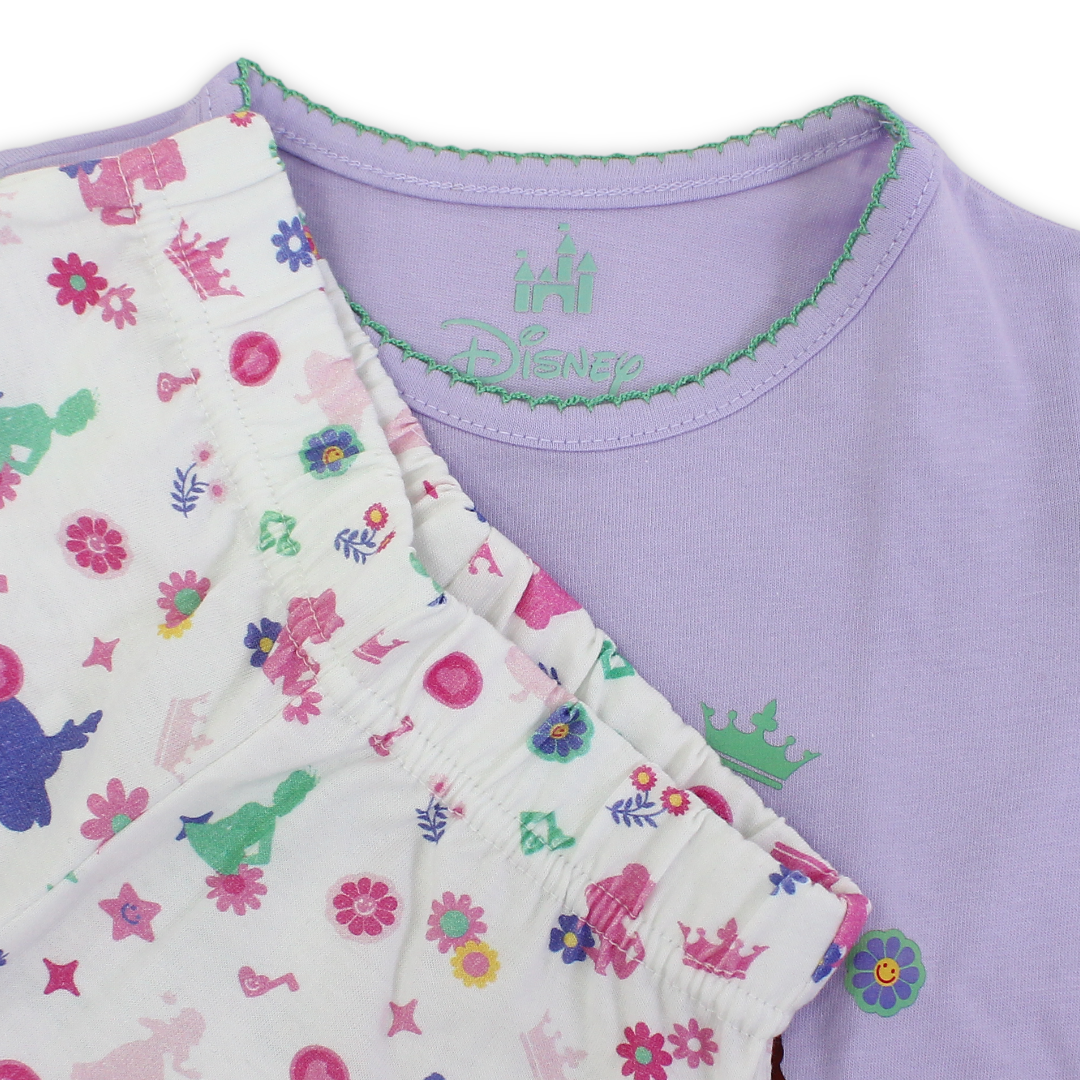 Baby Girls Cotton Pajama – Princess Print