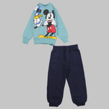 Mickey Mouse & Donald Duck Long-Sleeved Fleeced Pajama