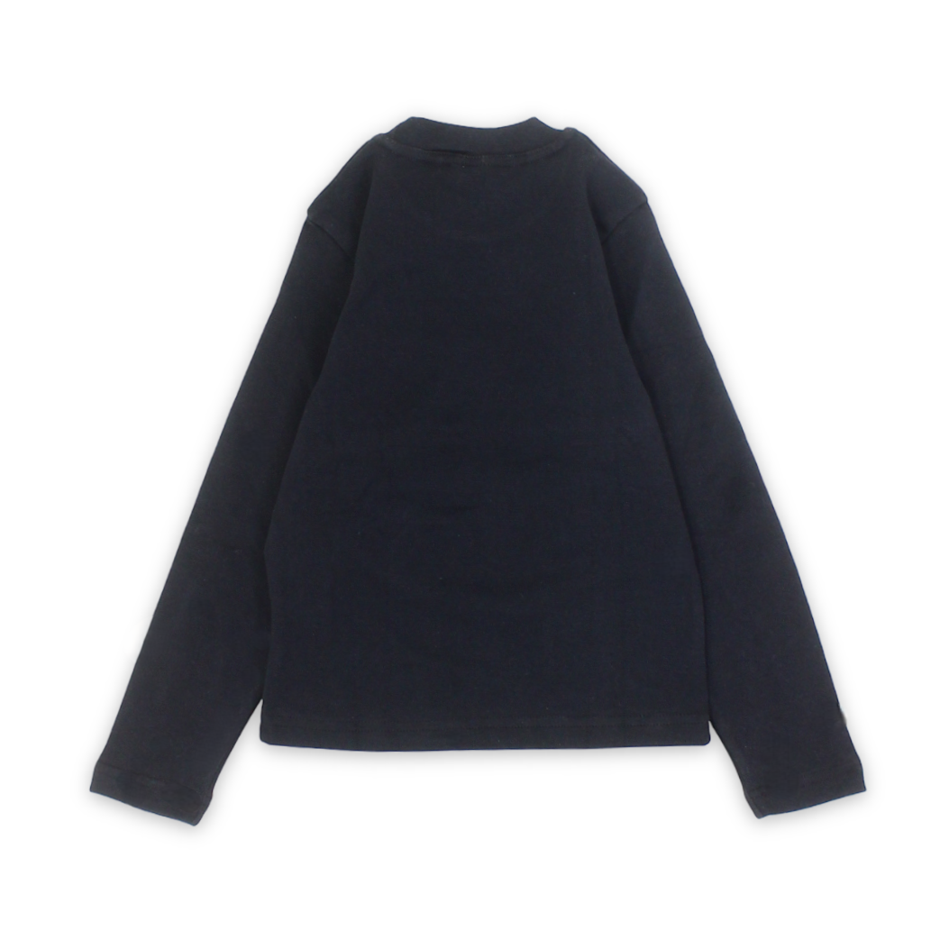 Unisex Cotton Long-Sleeved Half Collar