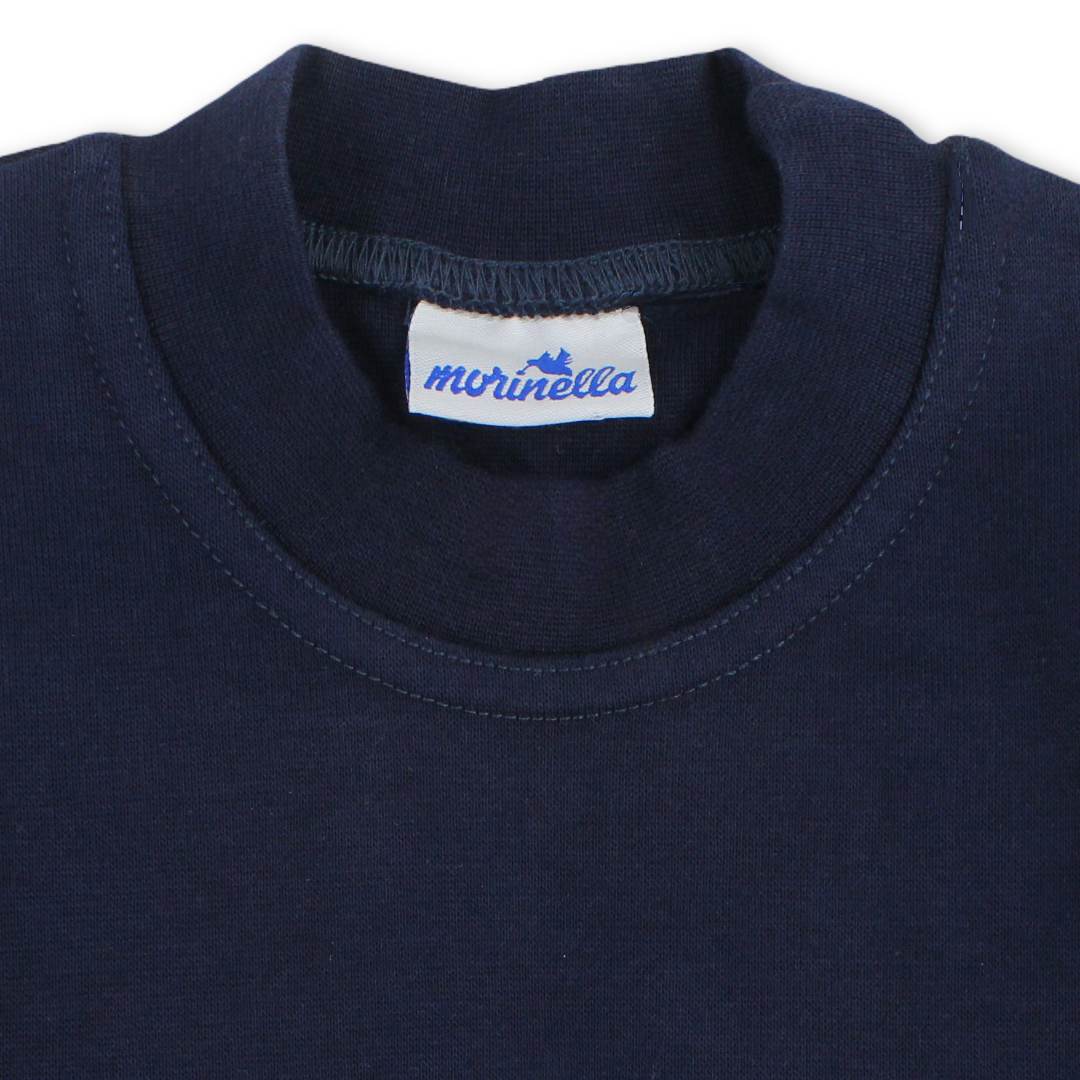 Unisex Cotton Long-Sleeved Half Collar
