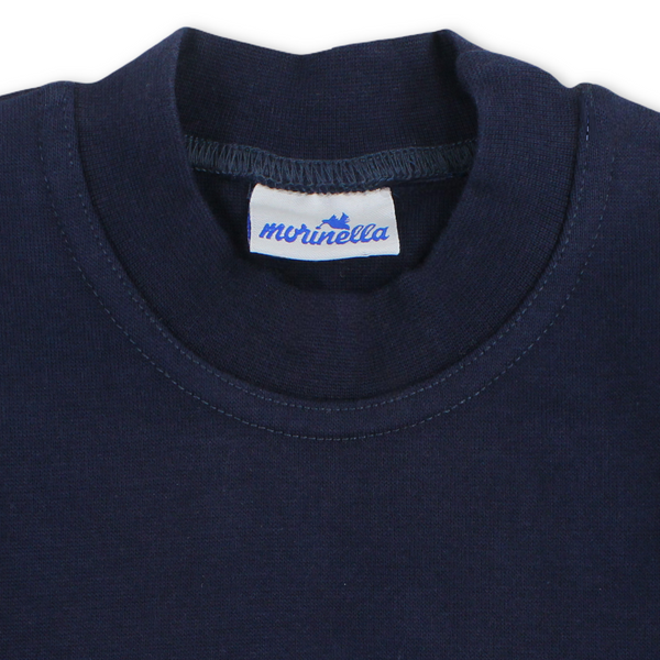 Unisex Cotton Long-Sleeved Half Collar