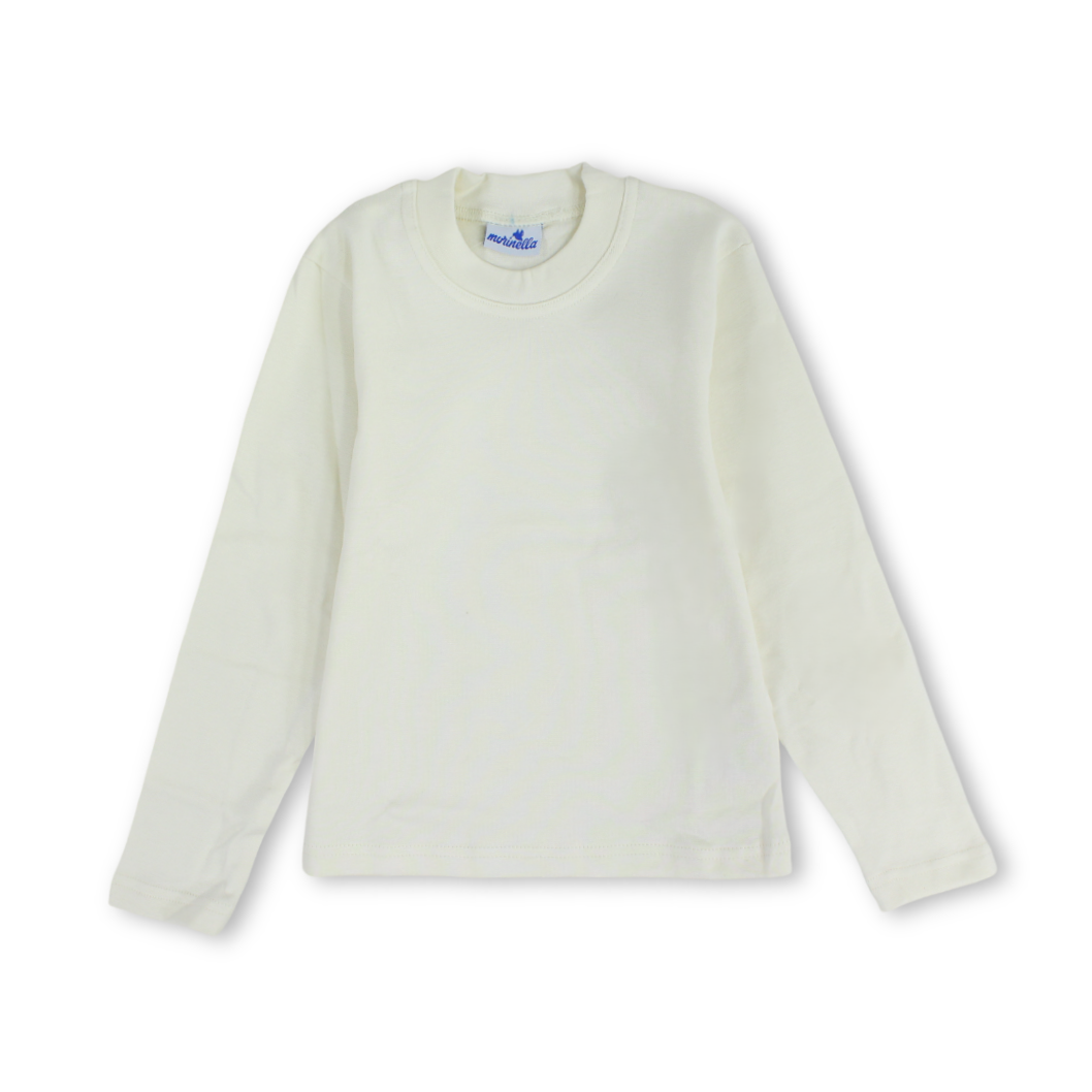 Unisex Cotton Long-Sleeved Half Collar