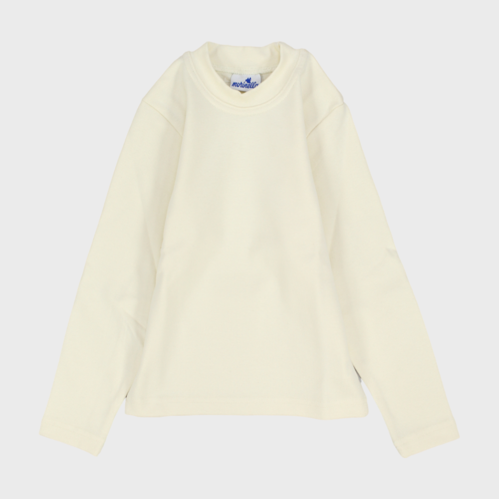 Unisex Plain Half-Collar Long-Sleeved Undershirt