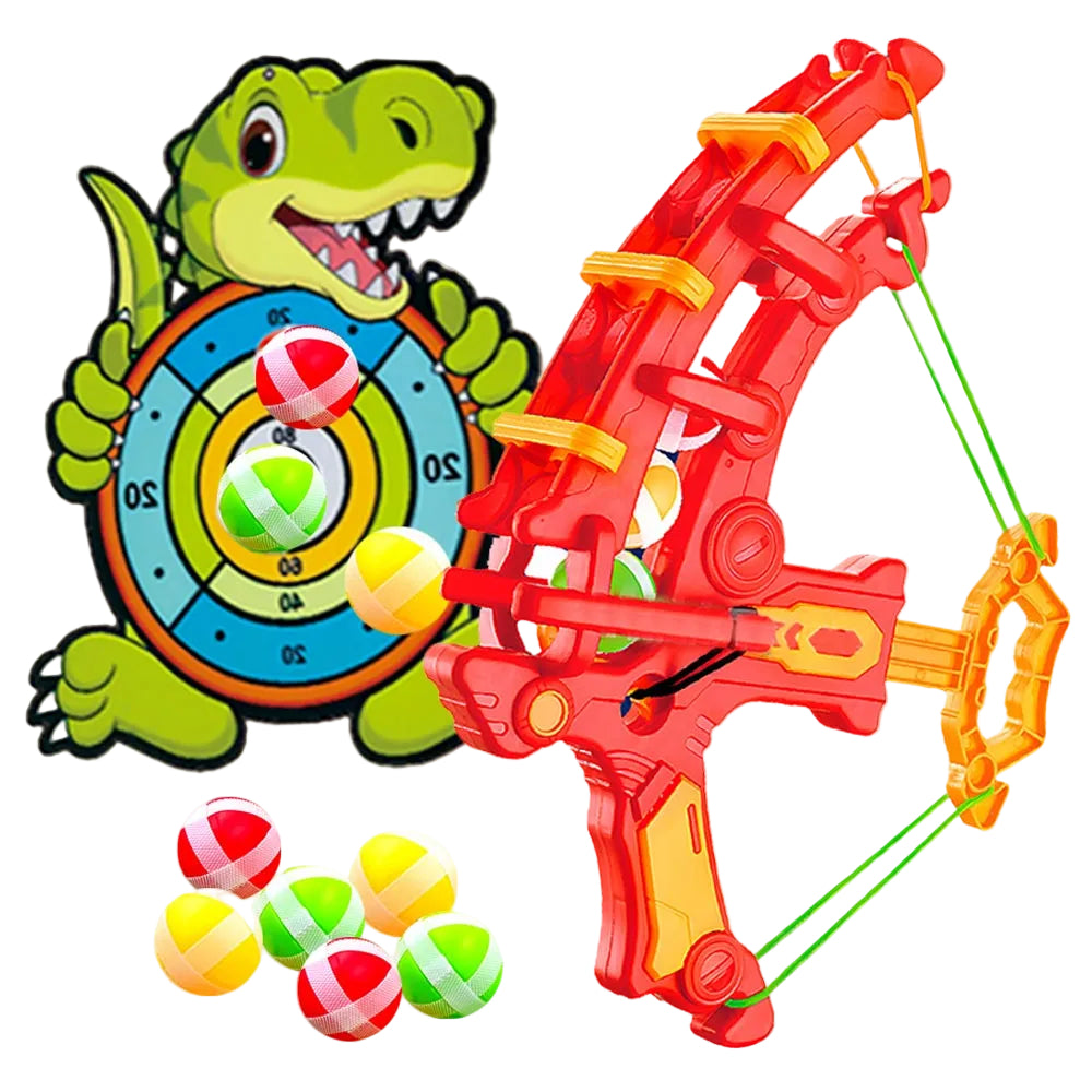 Dinosaur Sticky Ball Bow and Arrow Target Shooting Game – Red