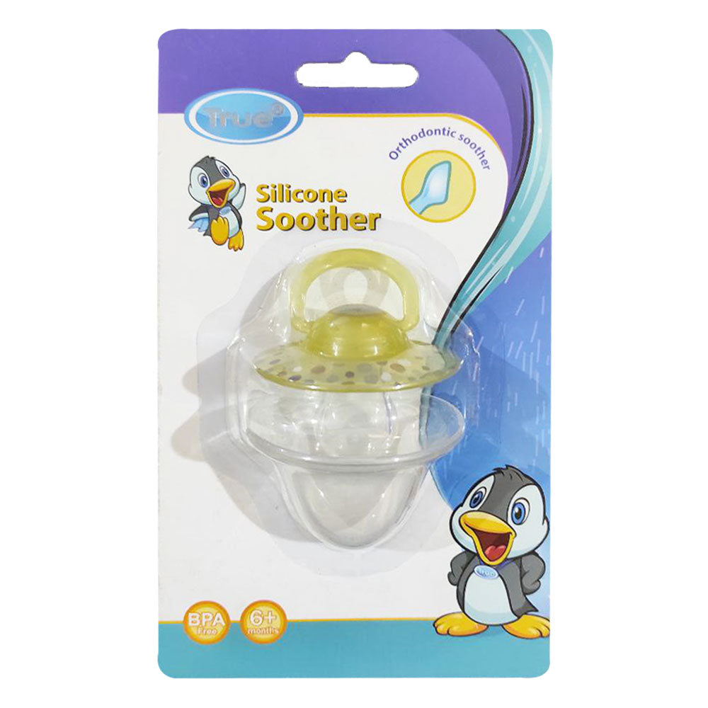 True Gold Silicone Pacifier Case with Chain – Yellow