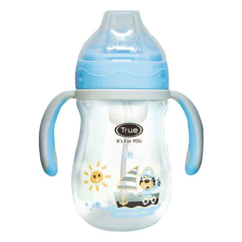 True Training Cup with Silicone Spout 270ml – Baby Blue