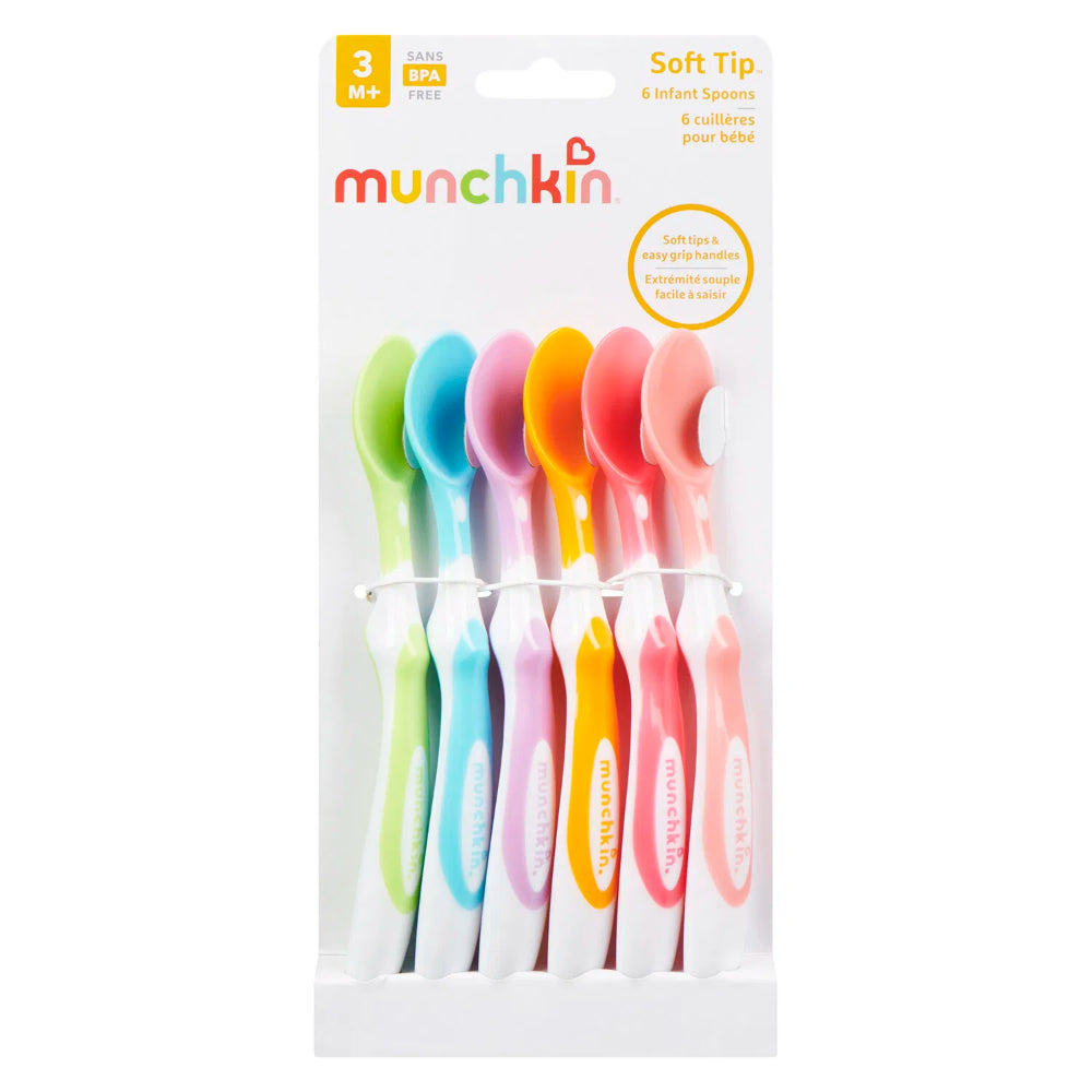 Pack of 6 – Munchkin Soft-Tip Infant Spoons