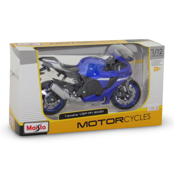Maisto دراجة نارية ياماها YZF-R1 موديل 2021 بمقياس 1:12