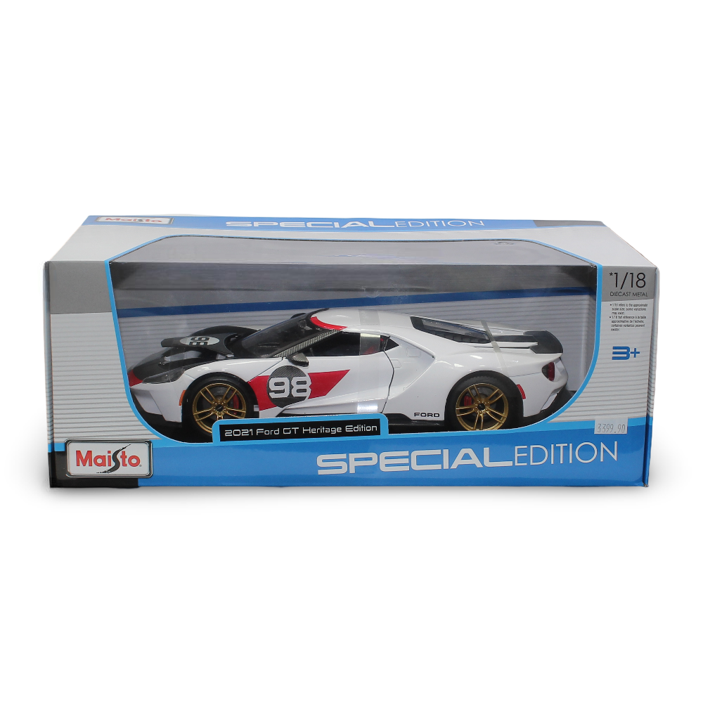 Maisto Special Edition 1:18 Scale 2021 Ford GT Heritage Edition