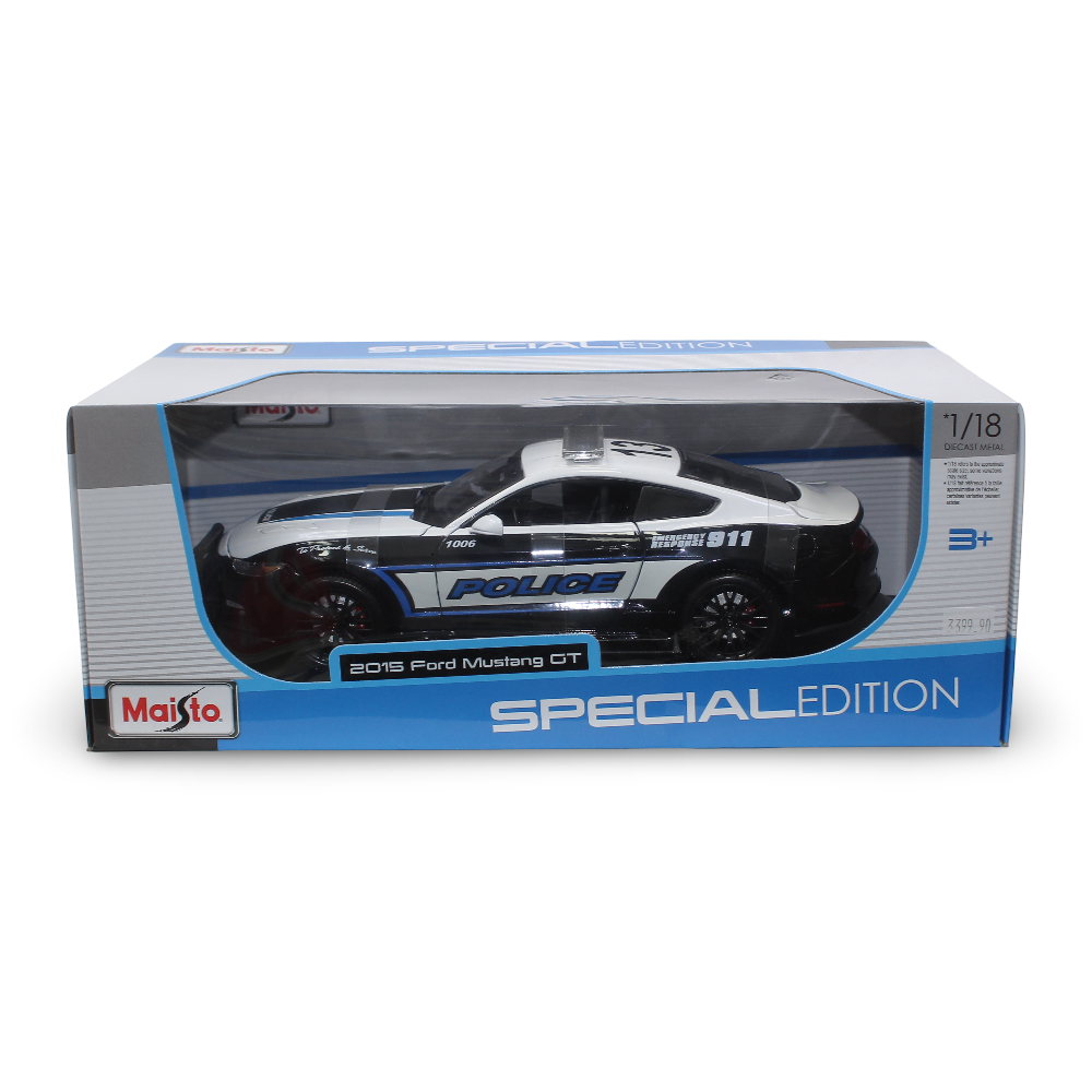 Maisto 1:18 Scale 2015 Ford Mustang GT Police Die-Cast Car