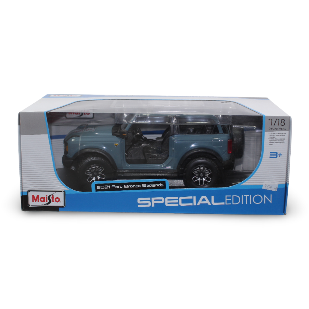 Maisto 2021 Ford Bronco Badlands Die-Cast Model (No Door) – 1:18 Scale