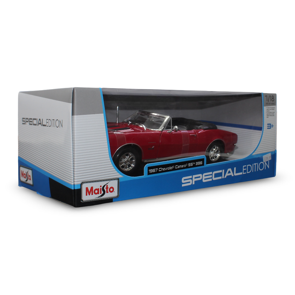 Maisto 1967 Chevrolet Camaro SS 396 Convertible Die-Cast Model – 1:18 Scale