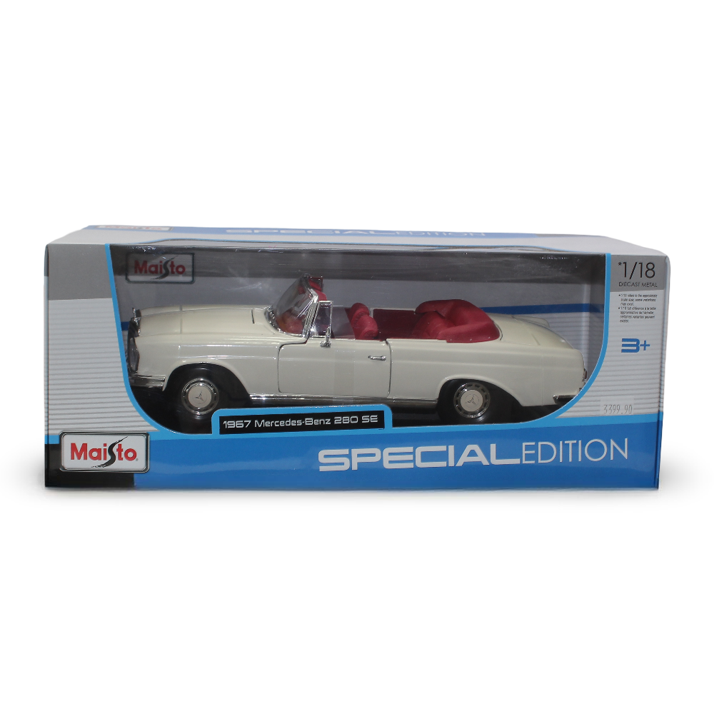 Maisto 1967 Mercedes-Benz 280SE Die-Cast Model – 1:18 Scale