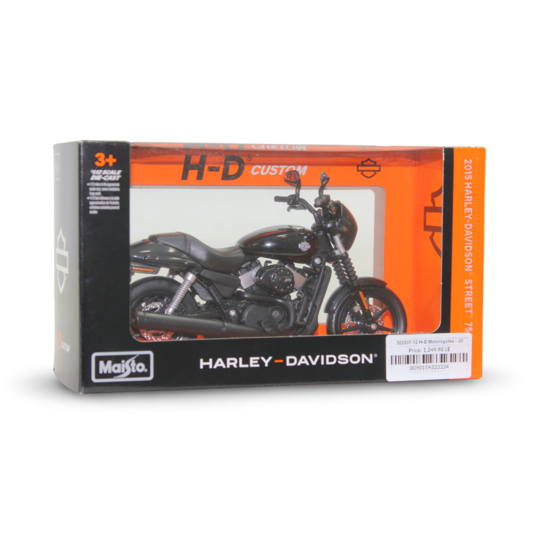 Maisto 1:12 Scale 2015 Harley-Davidson Street 750 Die-Cast Motorcycle – Black