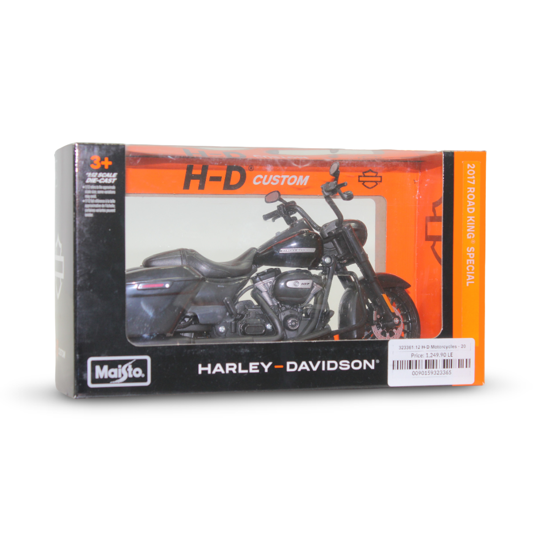 Maisto 1:12 Harley-Davidson Road King Special Die-Cast Motorcycle – Black