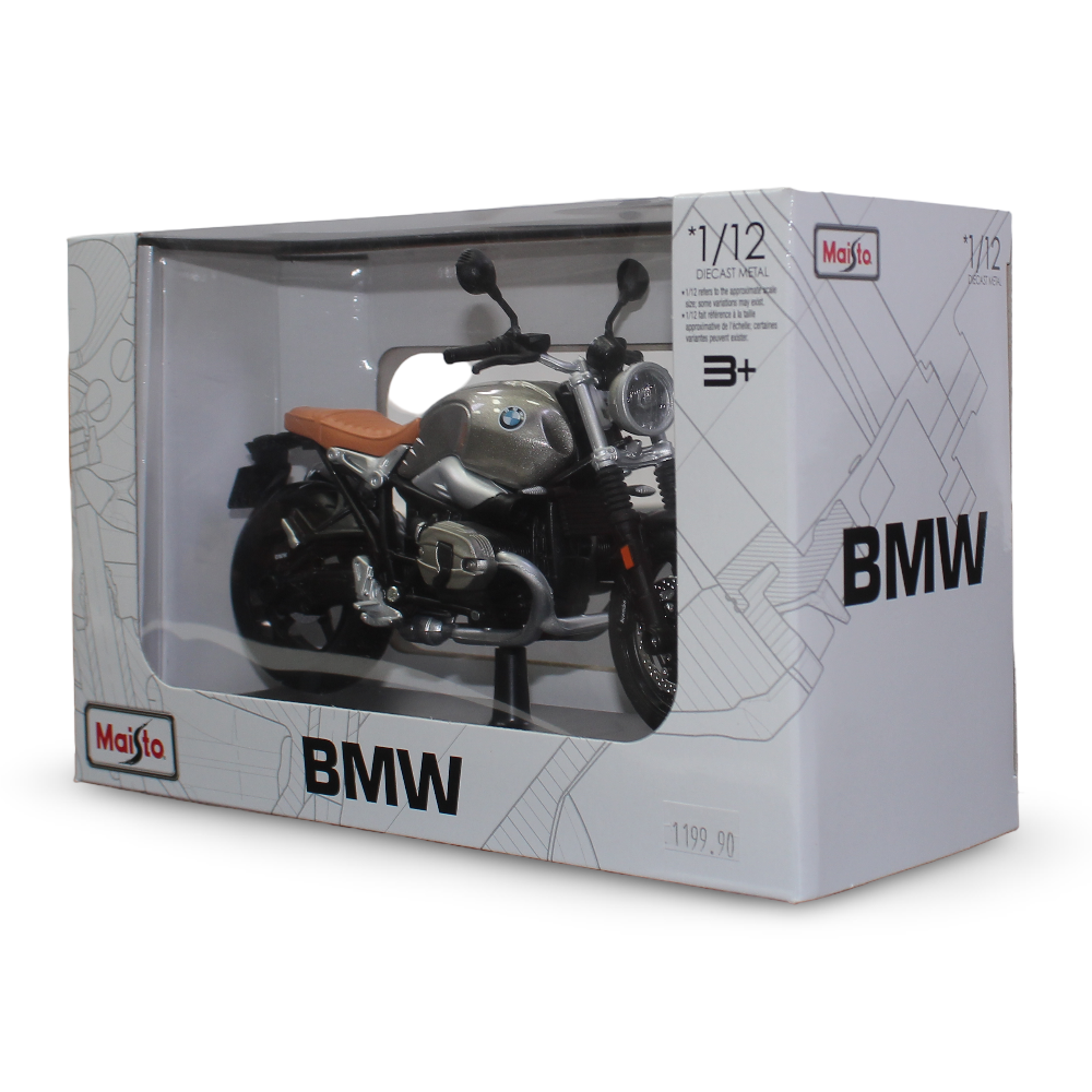Maisto BMW R nineT Scrambler Die-Cast Motorcycle with Stand – 1:12 Scale