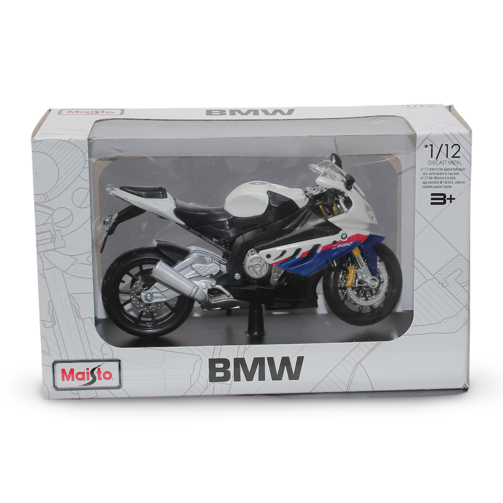 Maisto BMW S 1000 RR Die-Cast Motorcycle with Stand – 1:12 Scale