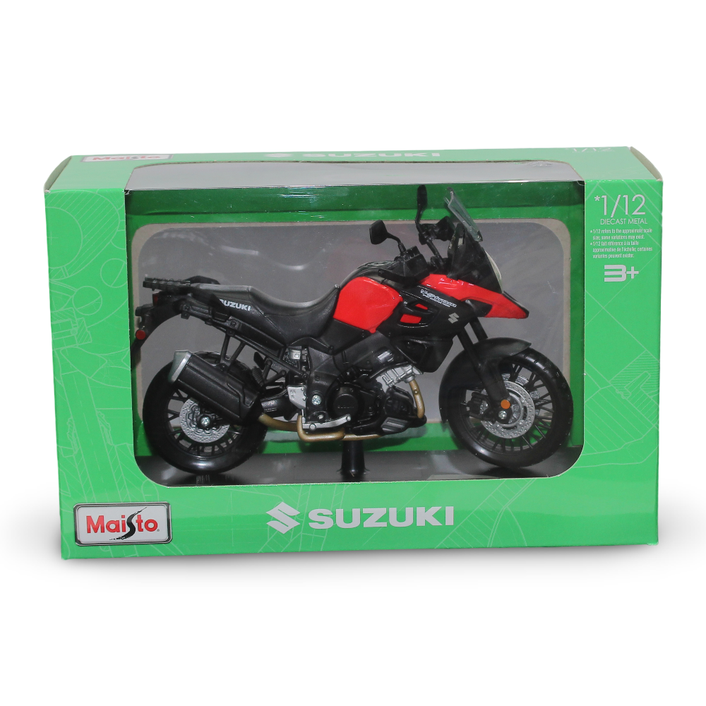Maisto Suzuki V-Strom Die-Cast Motorcycle with Stand – 1:12 Scale