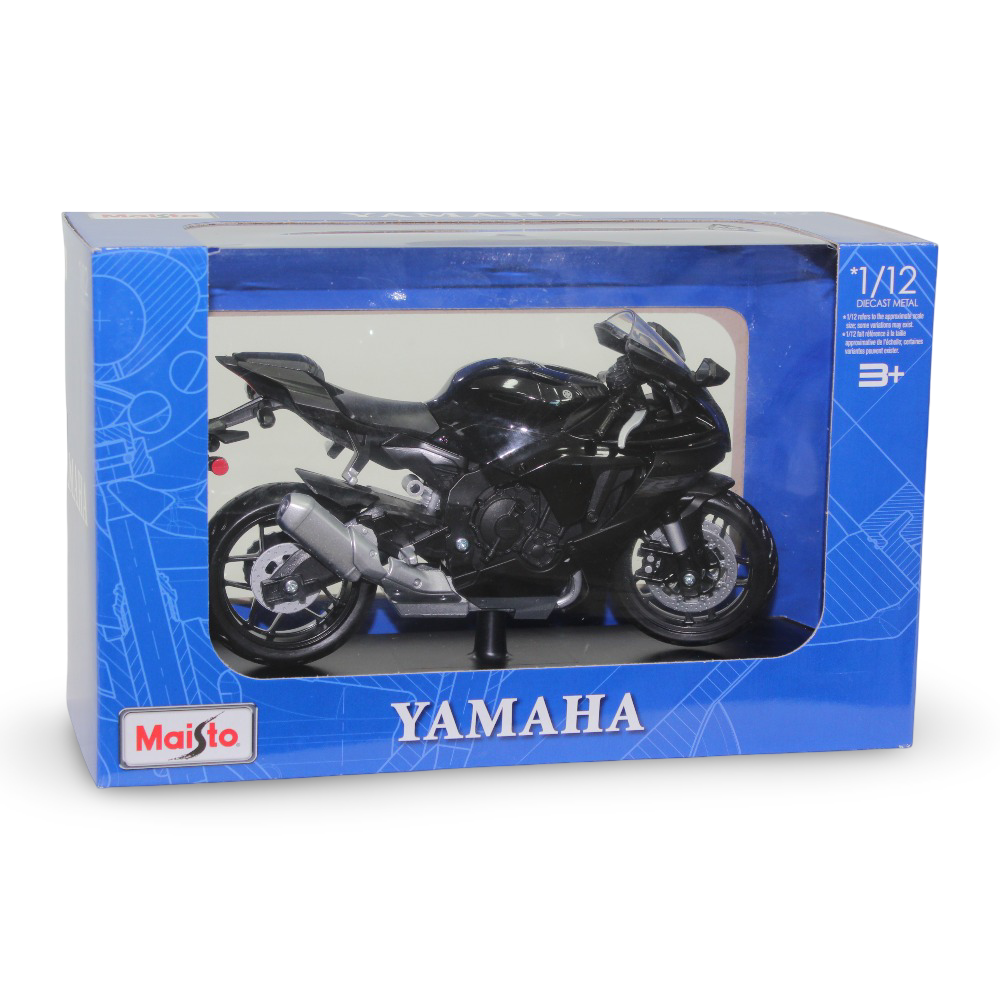 Maisto 2021 Yamaha YZF-R1 Die-Cast Motorcycle with Stand – 1:12 Scale