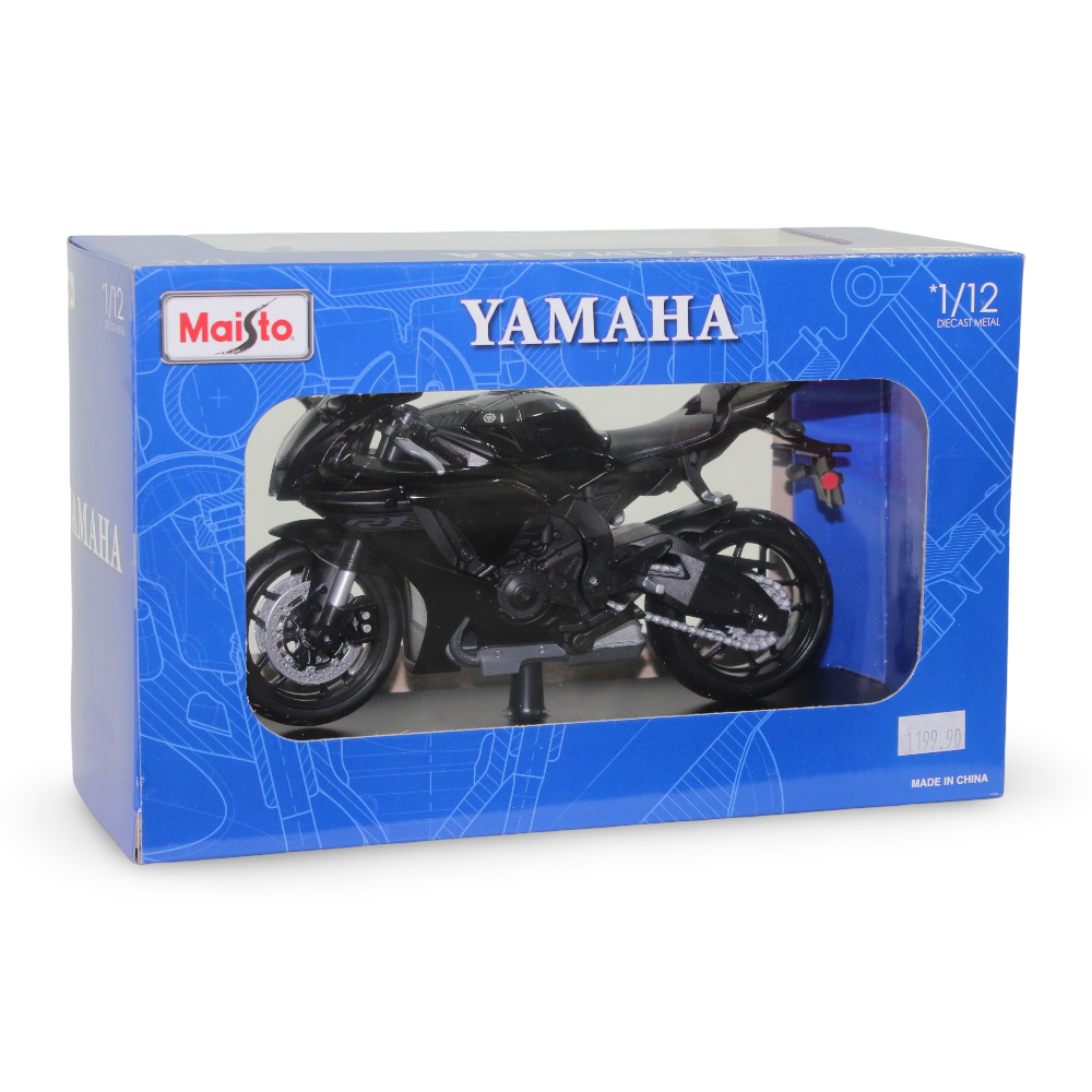 دراجة نارية ياماها YZF-R1 مصبوبة من مايستو 2021 مع حامل – مقياس 1:12