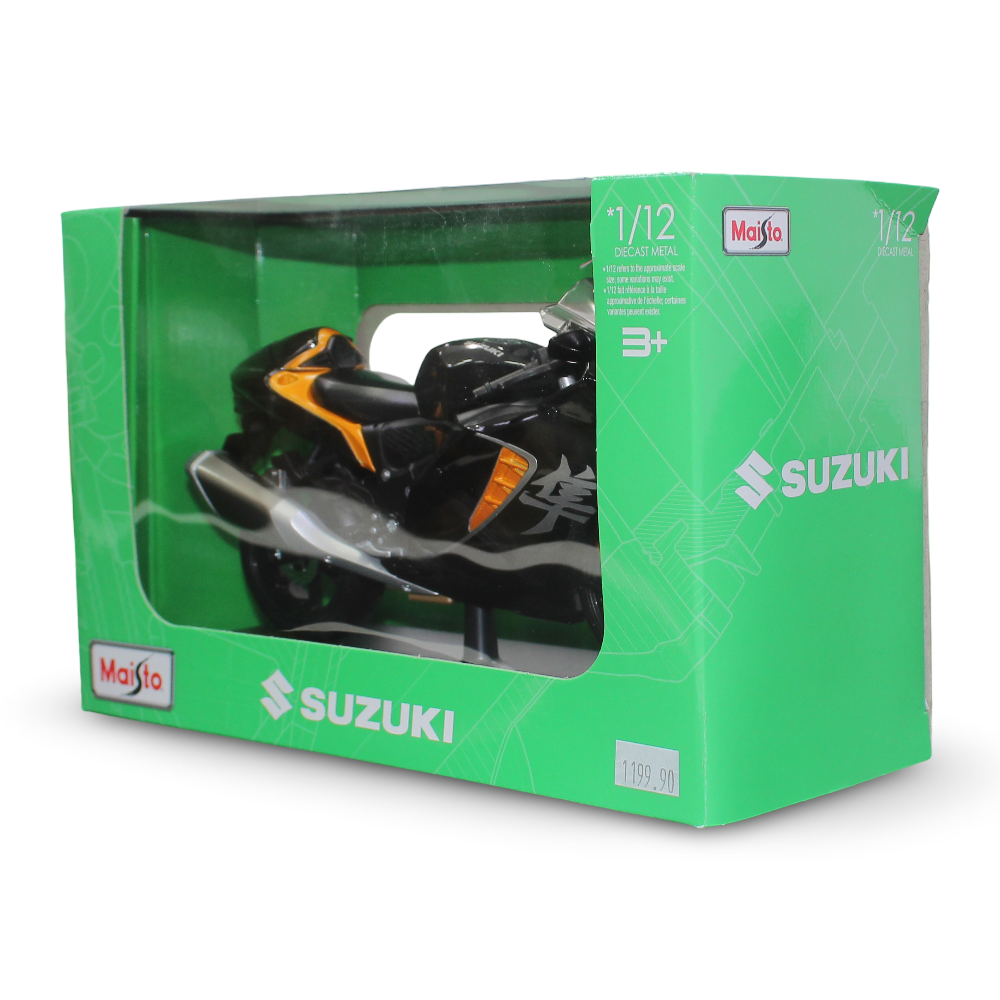 Maisto 2022 Suzuki Hayabusa Die-Cast Motorcycle with Stand – 1:12 Scale
