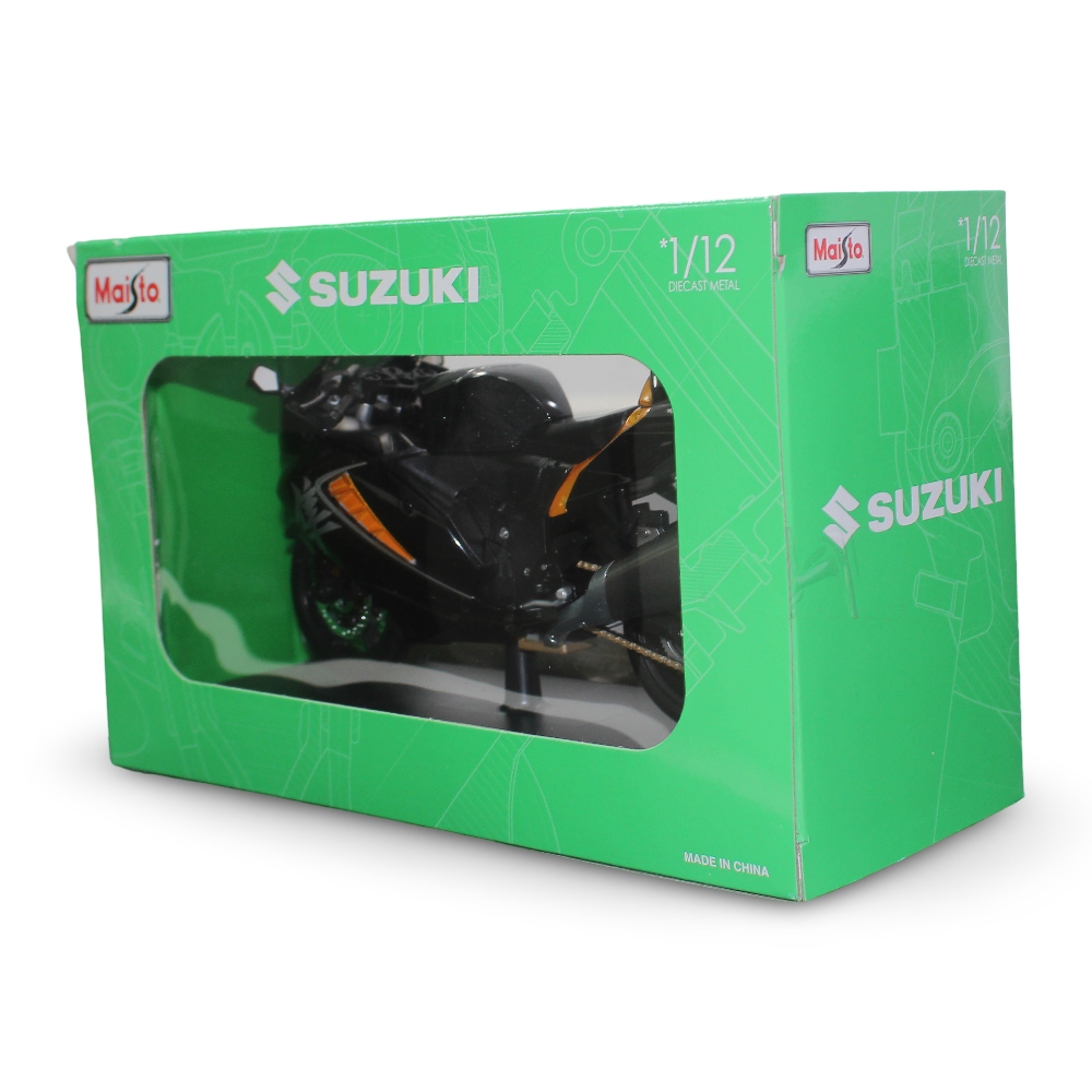 Maisto 2022 Suzuki Hayabusa Die-Cast Motorcycle with Stand – 1:12 Scale