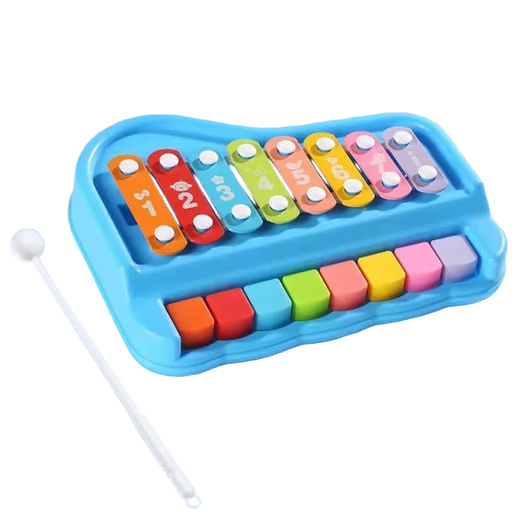 Huanger Large Vocal Piano Xylophone Toy for Kids – Blue