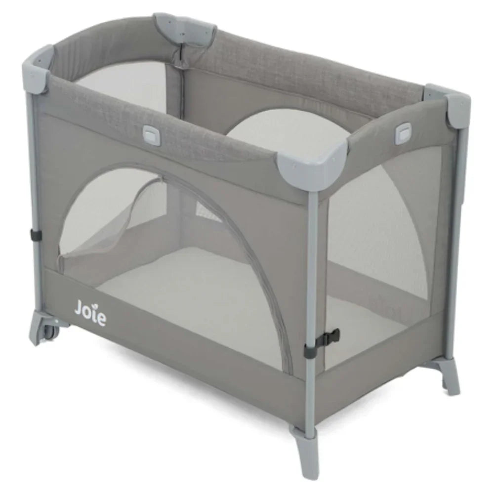 Joie Kubbie Sleep Compact Travel Cot – Foggy Grey - Baby Essentials