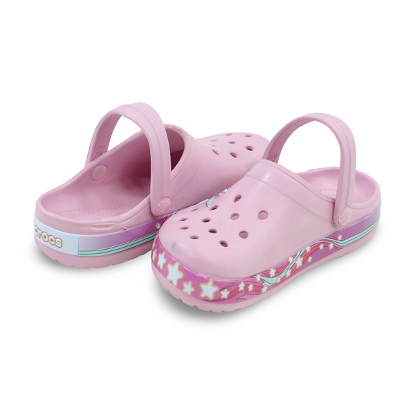 Girls Rubber Crocs – Pink with Unicorn Design