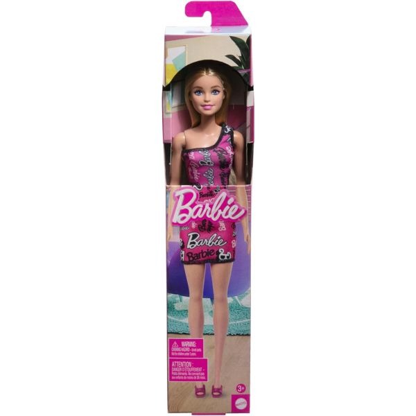 Barbie Fashion Doll – Blonde Hair & Pink Dress