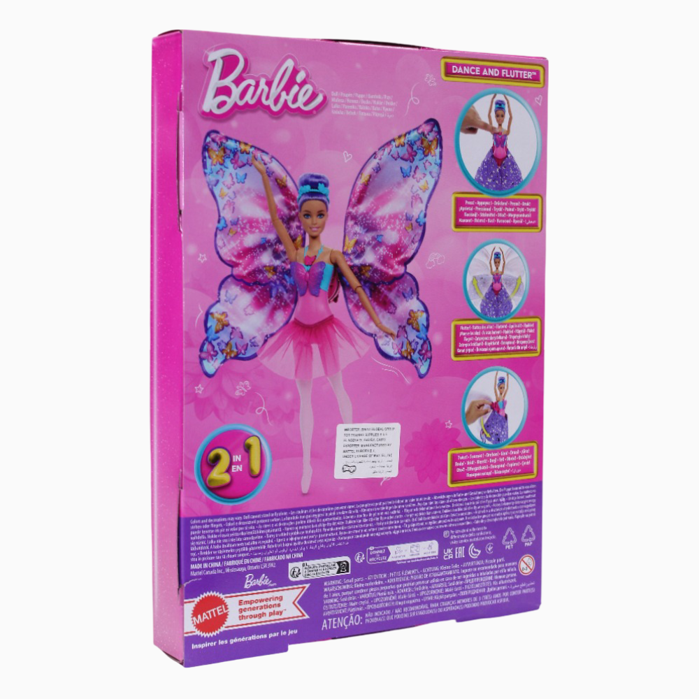 Mattel Barbie Dance And Flutter Doll with 2-in-1 Transformation