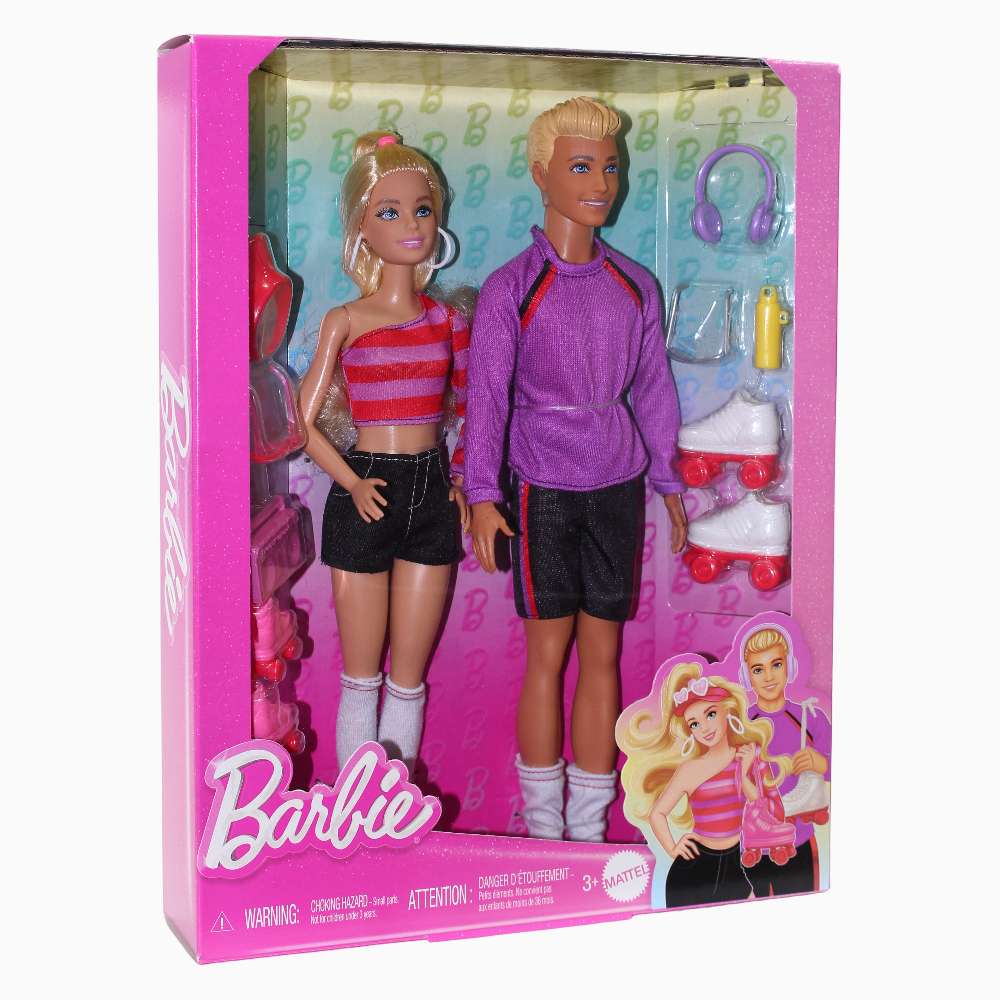 Mattel Barbie 65th Anniversary Roller-Skating Barbie and Ken Doll
