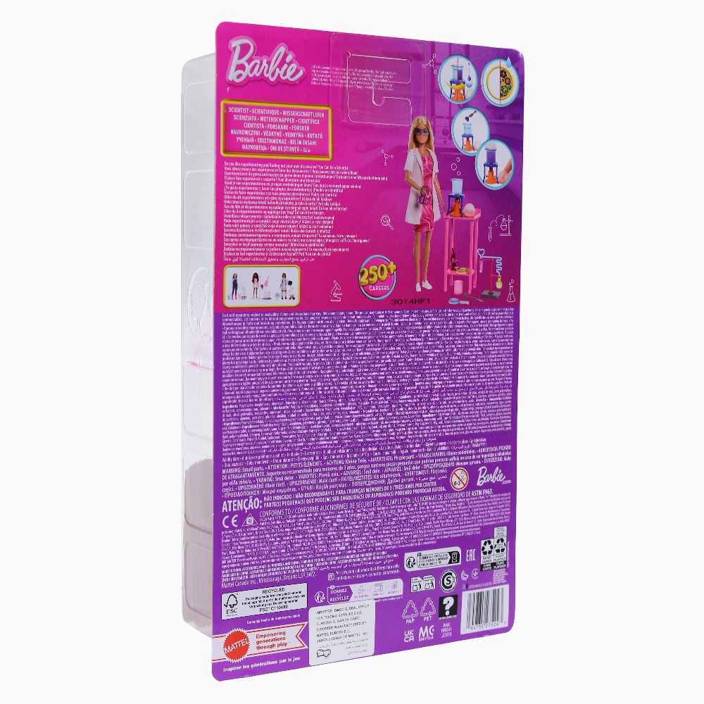 Mattel Barbie Scientist Doll And Accessories with Blonde Fashion Doll