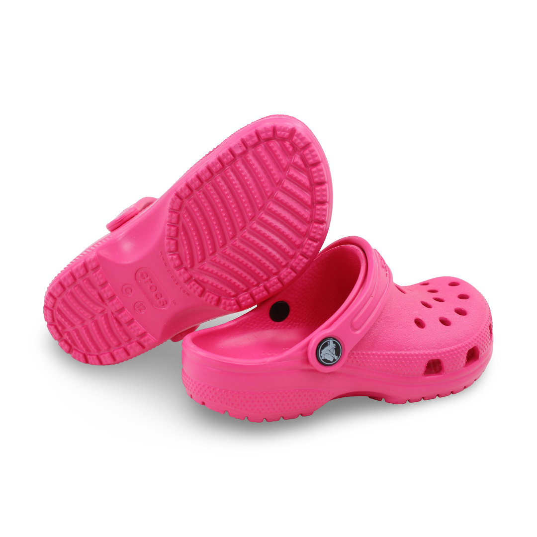 Girls Rubber Classic Crocs – Fuchsia