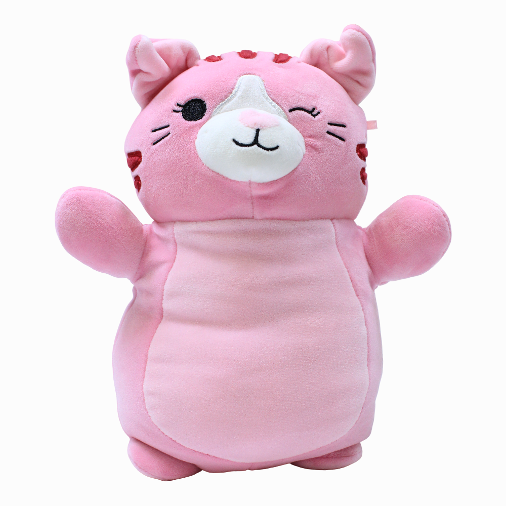 Squishmallows HugMees 10 Inch – Pink Scottish Fold Cat Geraldine