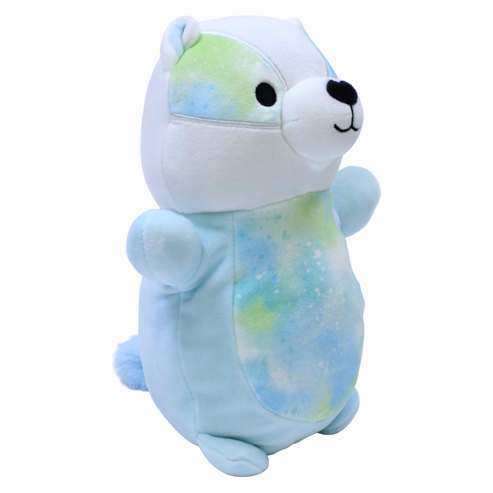 Squishmallows HugMees 10 Inch – Blue Badger with Tie-Dye Belly Banks