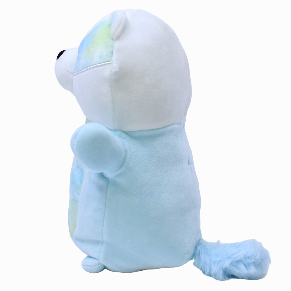 Squishmallows HugMees 10 Inch – Blue Badger with Tie-Dye Belly Banks
