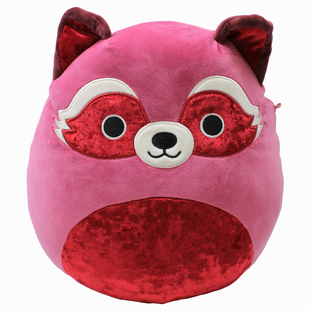 Squishmallows 12-Inch Fantasy Squad – Maroon Tonal Raccoon Olivieri