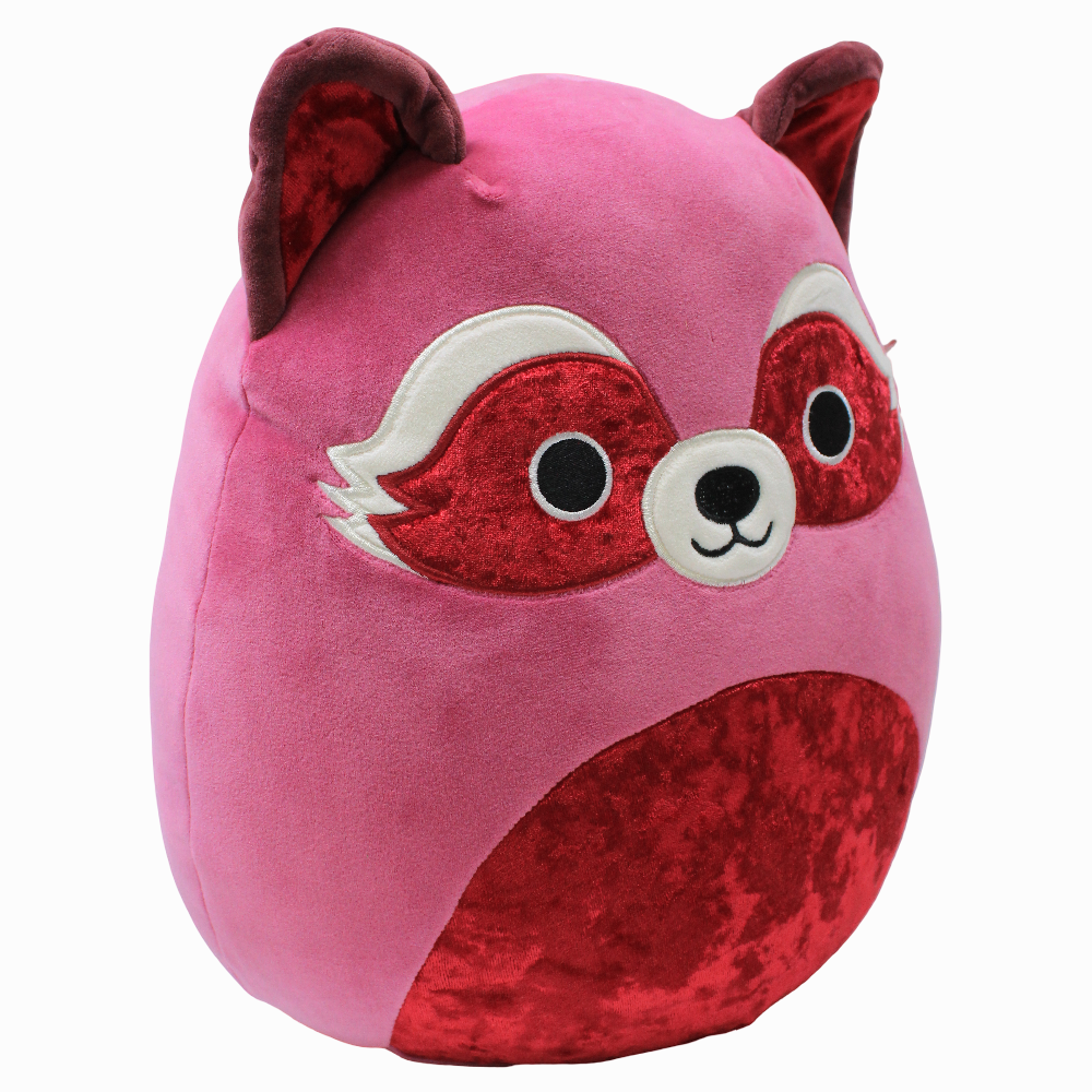 Squishmallows 12-Inch Fantasy Squad – Maroon Tonal Raccoon Olivieri