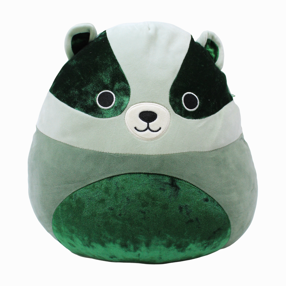 Squishmallows 12-Inch Fantasy Squad – Dark Green Badger Beuaregard with Velvet Accents