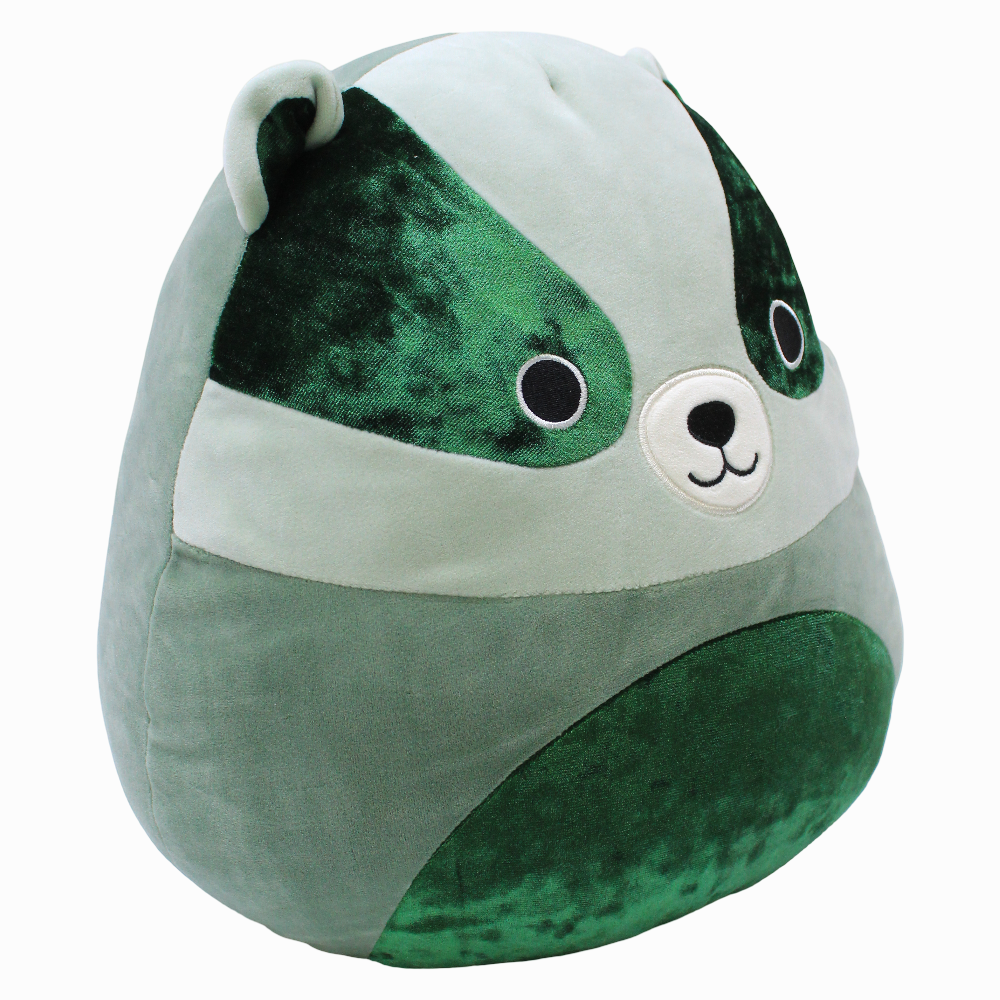 Squishmallows 12-Inch Fantasy Squad – Dark Green Badger Beuaregard with Velvet Accents