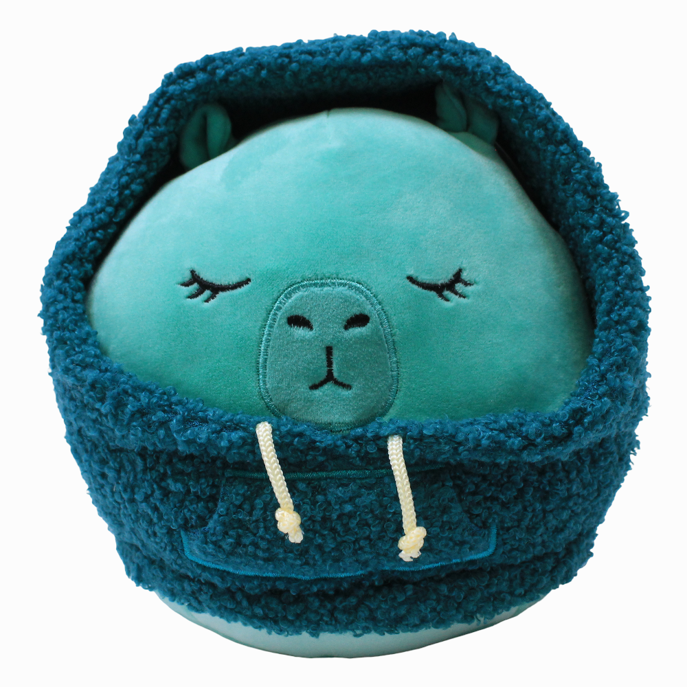 Squishmallows 7.5 Inch Style Squad - Jade Capybara Teal Woolly Hoodie Nastia