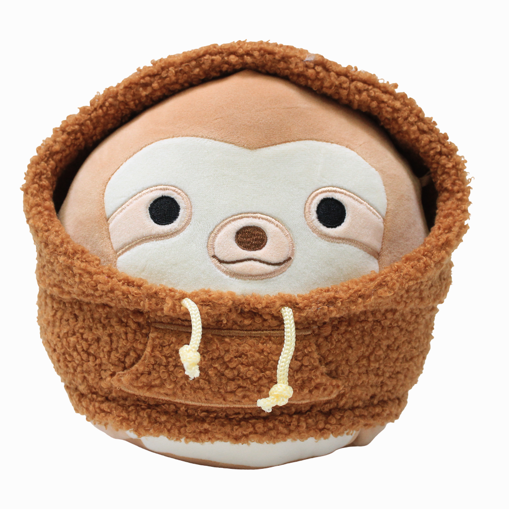 Squishmallows 7.5-Inch Style Squad – Tan Tonal Sloth Sherman