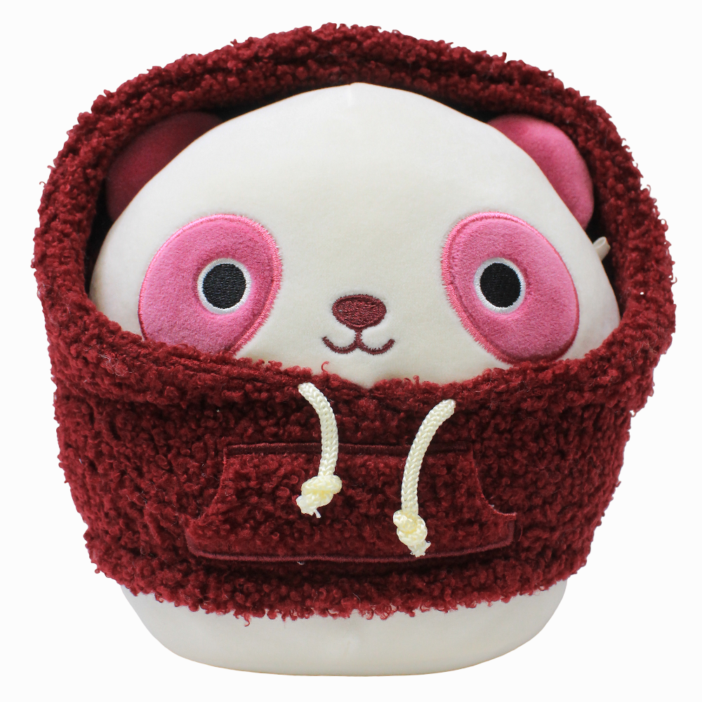 Squishmallows 7.5-Inch Style Squad – Cream & Dark Red Panda Ponder