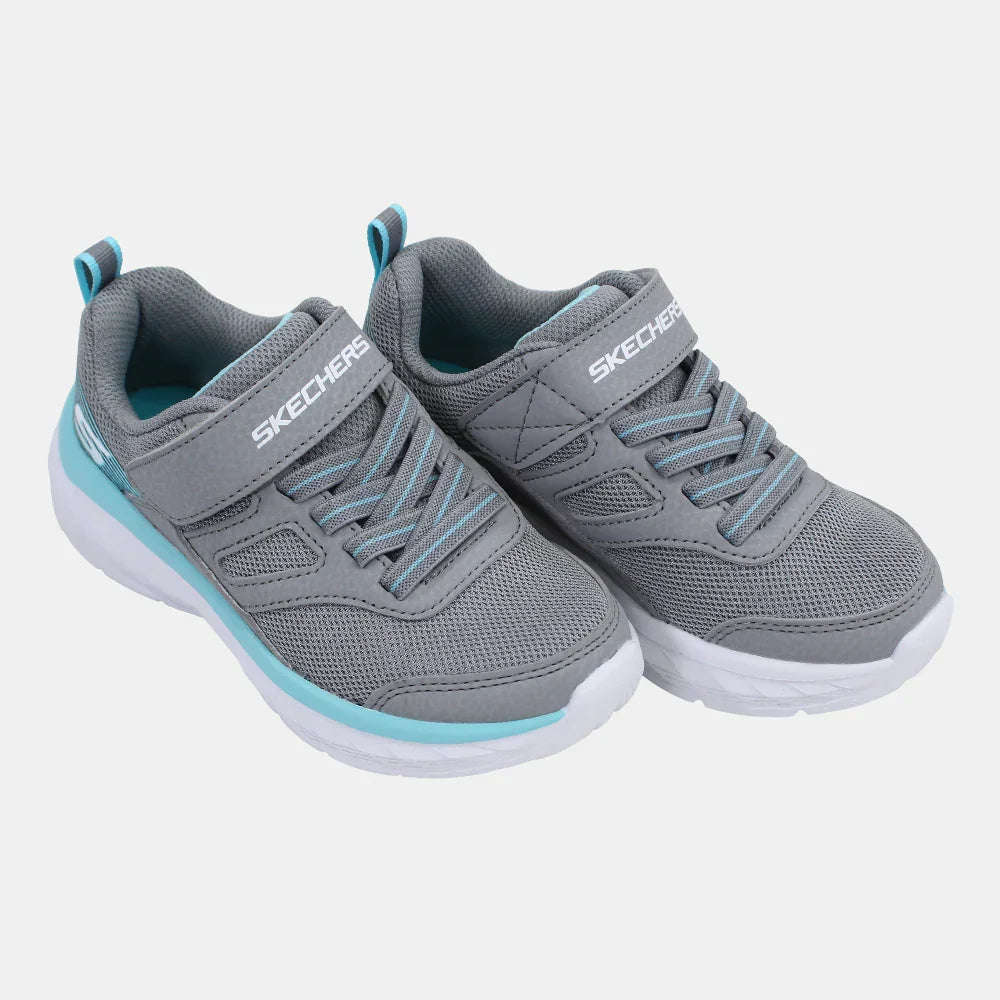 Girls Leather Sneakers - Grey - Clothing - Skechers