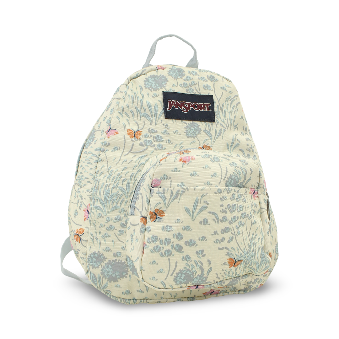 Jan Sport Half Pint Mini Backpack 10.2L – "Fluttering Field" Butterfly Floral Print