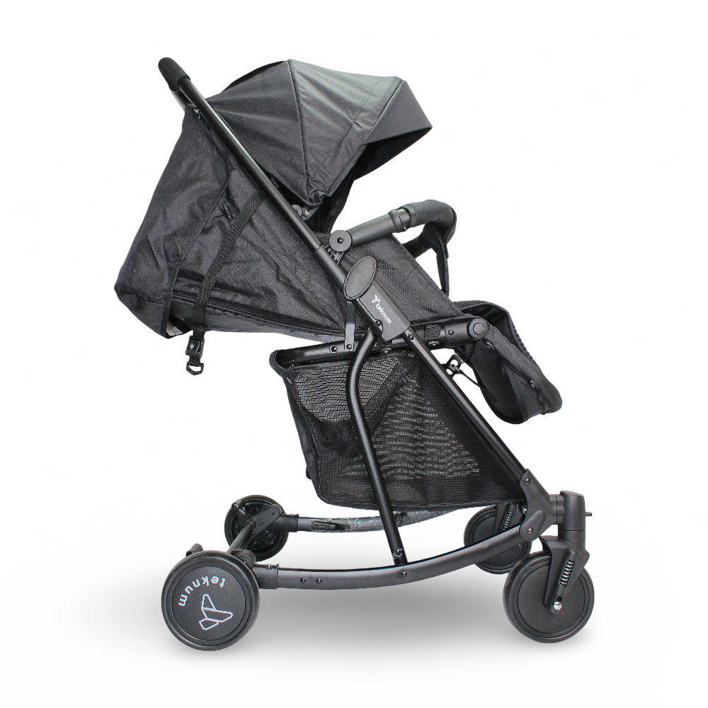 Baby Stroller with Adjustable Canopy and Storage Basket