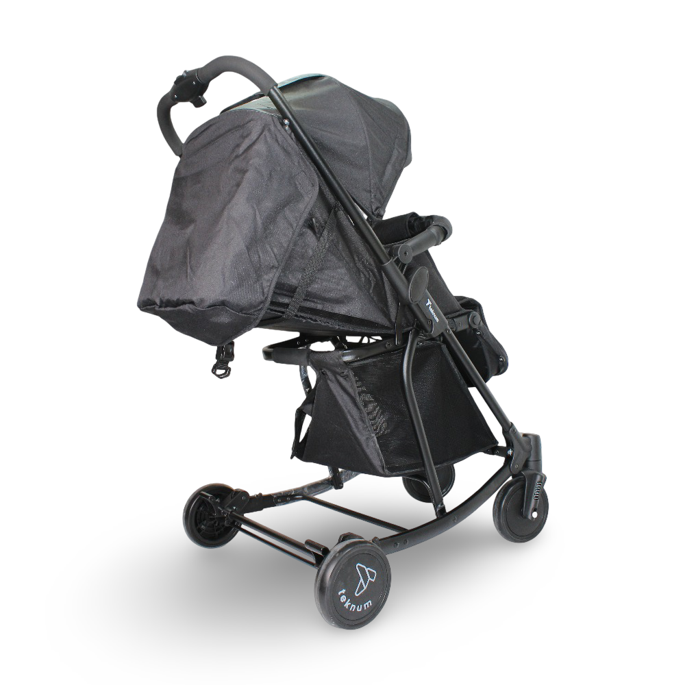 Baby Stroller with Adjustable Canopy and Storage Basket